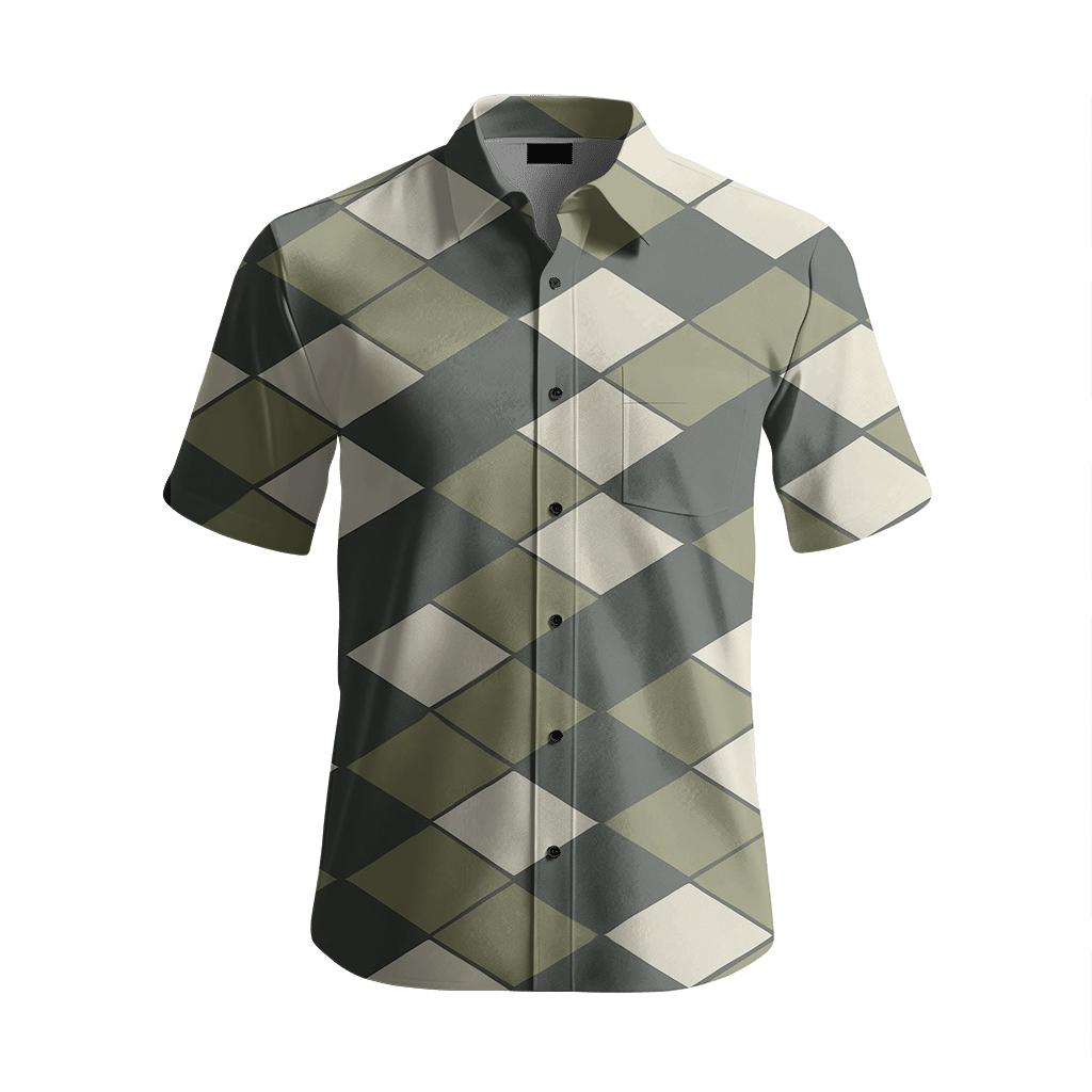 Shifted Rhombus Grid premium short sleeve apparel
