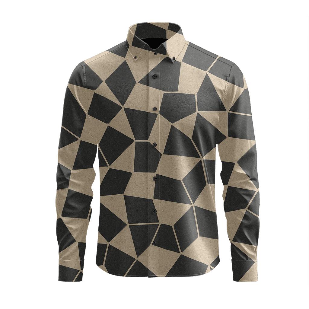 Fragmented Tile Mosaic custom long sleeve shirts