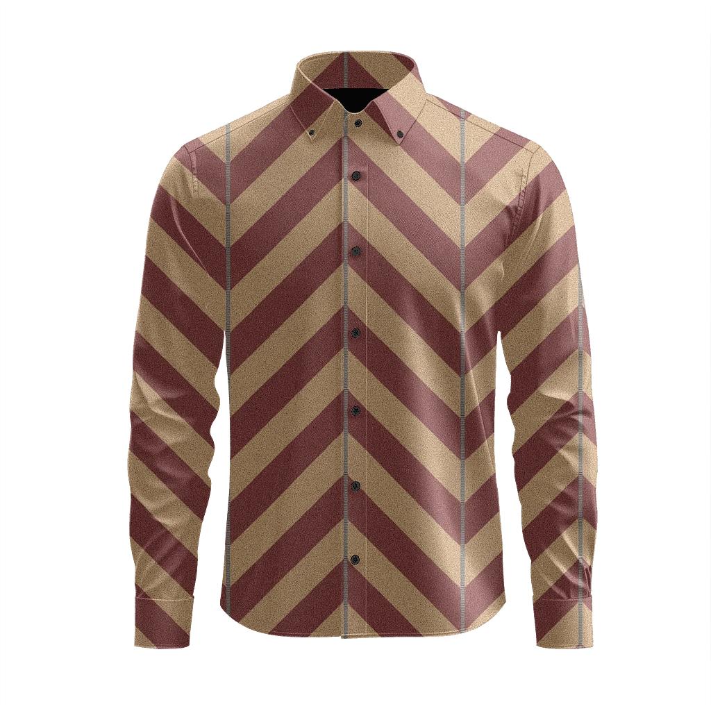 Herringbone Ripple Panel stylish fitted long sleeve tees