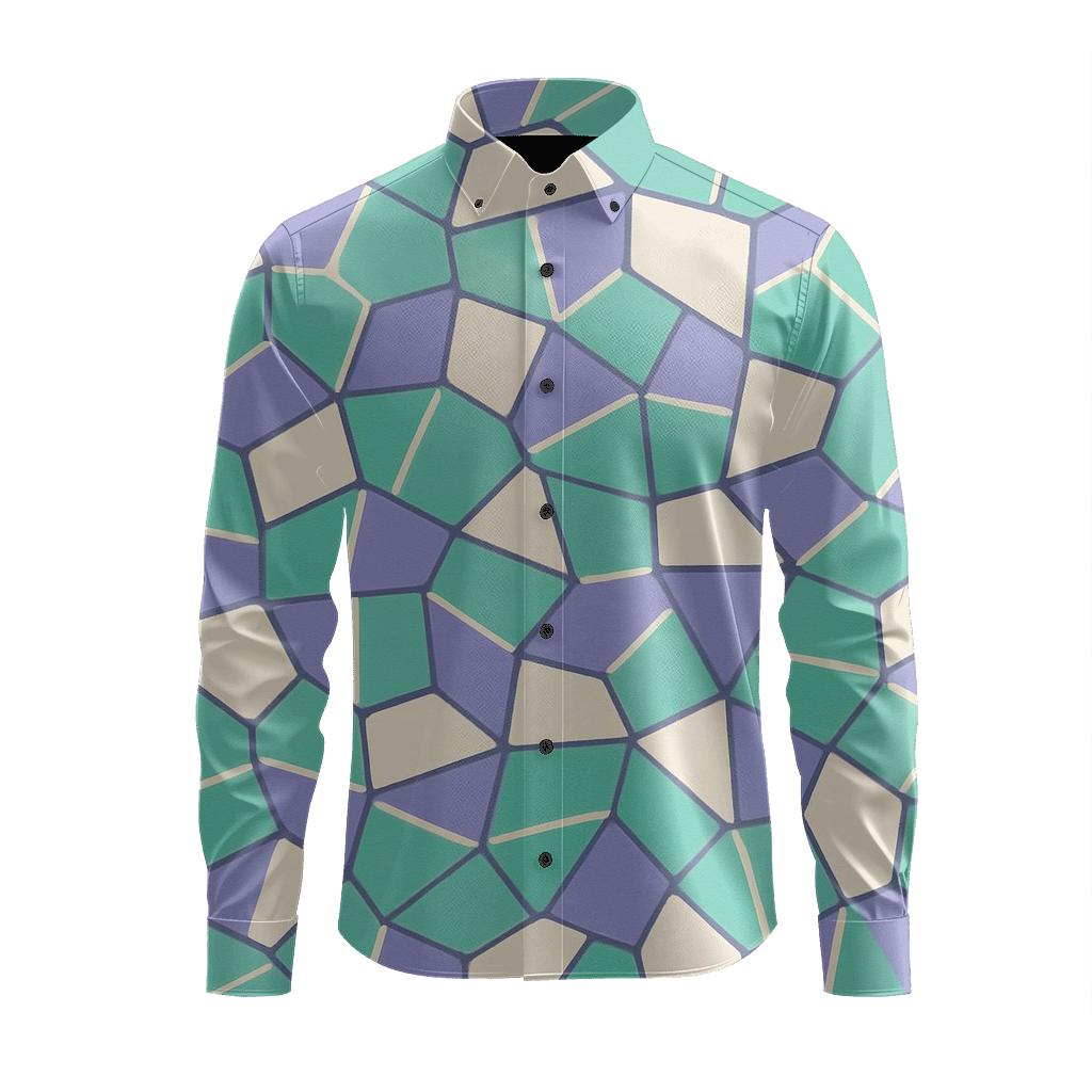 Split Cell Mosaic unique graphic long sleeve shirts