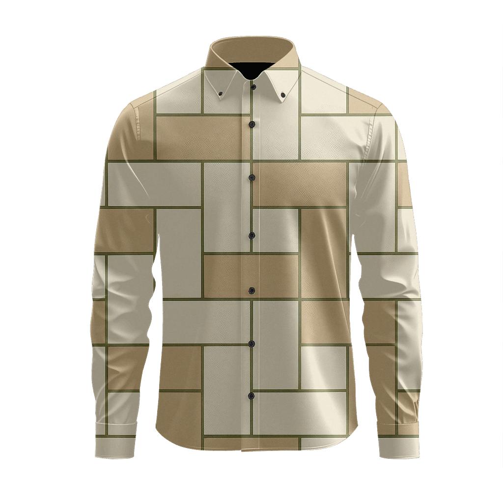 Offset Block Chainwork unique graphic long sleeve shirts