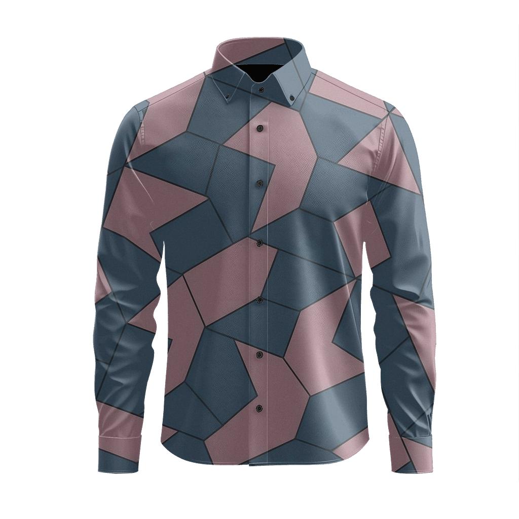 Angular Patch Tessellation custom long sleeve shirts