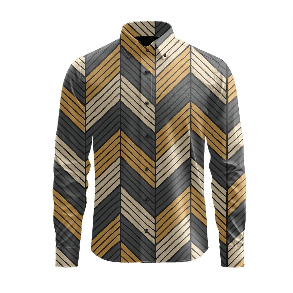 Shifted Herringbone Array personalized cotton long sleeves
