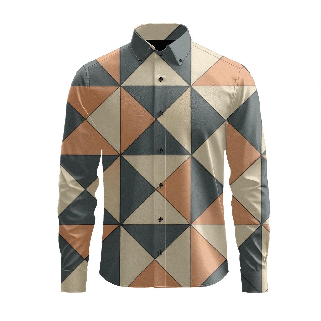 Split Cell Mosaic unique graphic long sleeve shirts