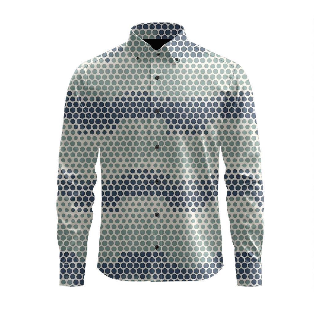 Micro Dot Mosaic soft fabric long sleeve shirts