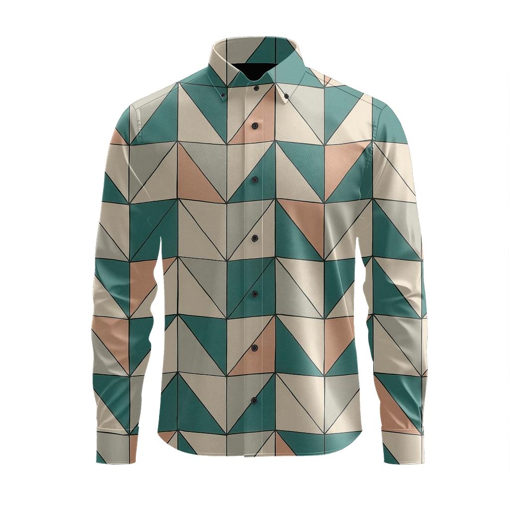 Offset Triangle Cascade comfortable casual long sleeves