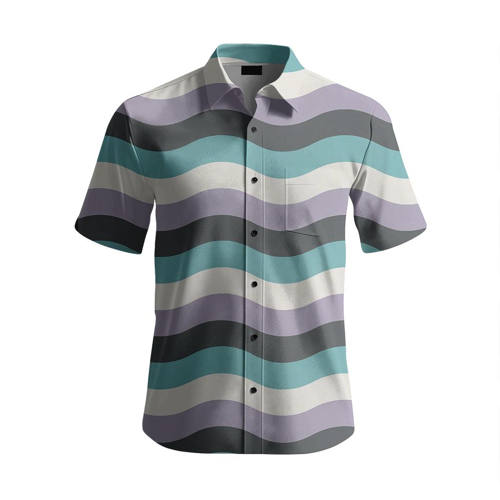 Sine Step Repeat soft fabric short sleeve shirts
