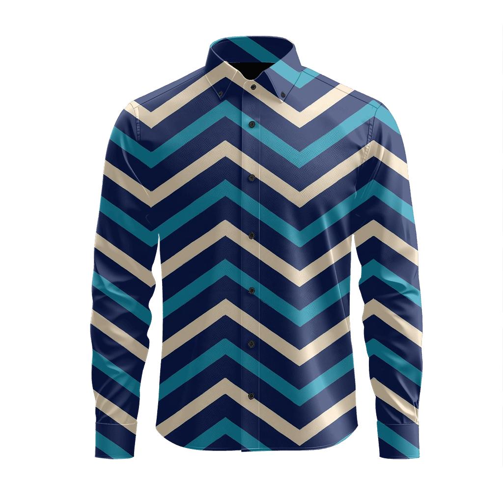 Chevron Pulse Field custom long sleeve shirts