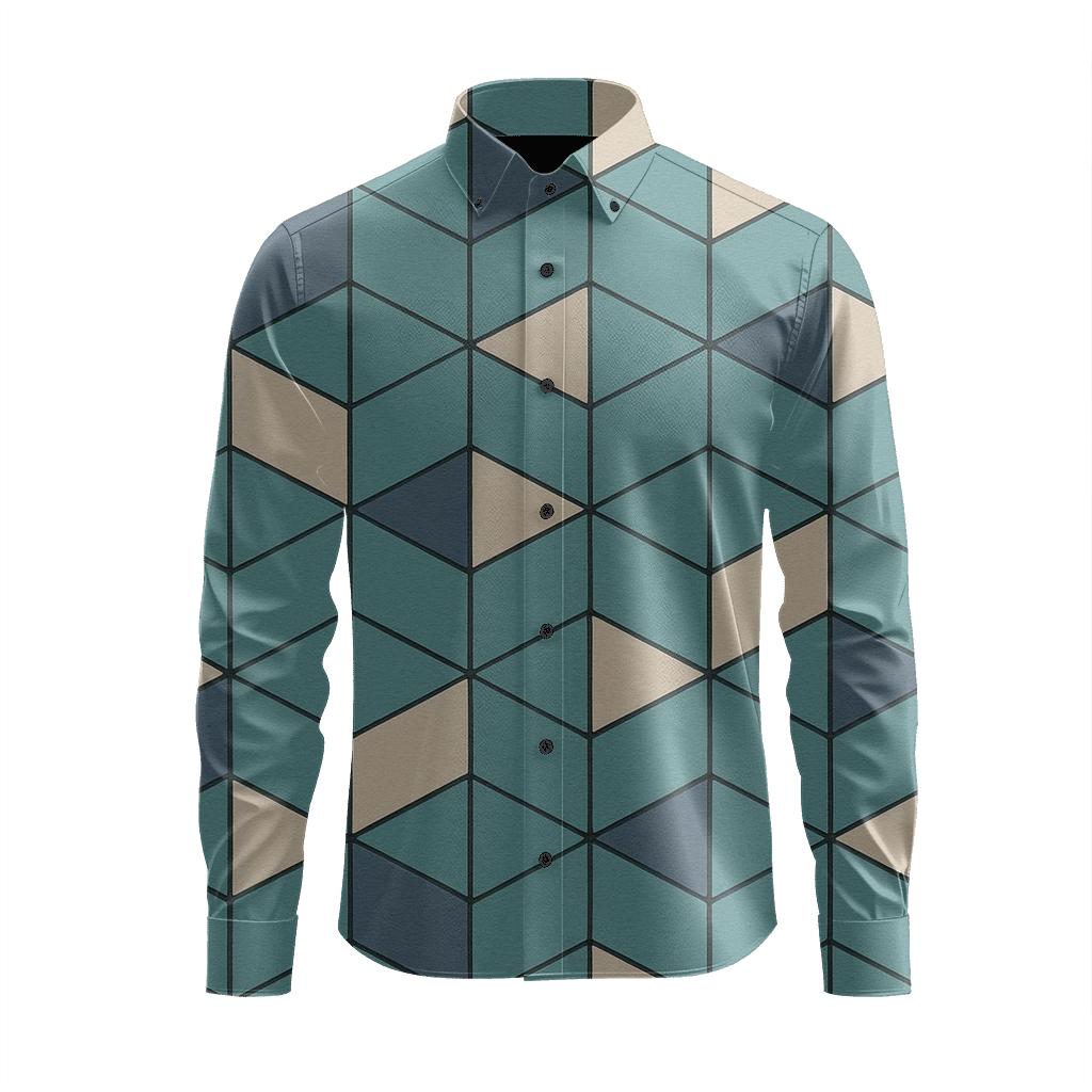 Cell Split Mosaic unique graphic long sleeve shirts