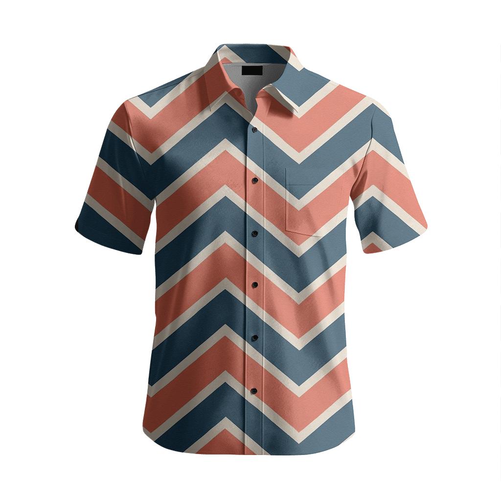 Chevron Pulse Field soft fabric short sleeve shirts