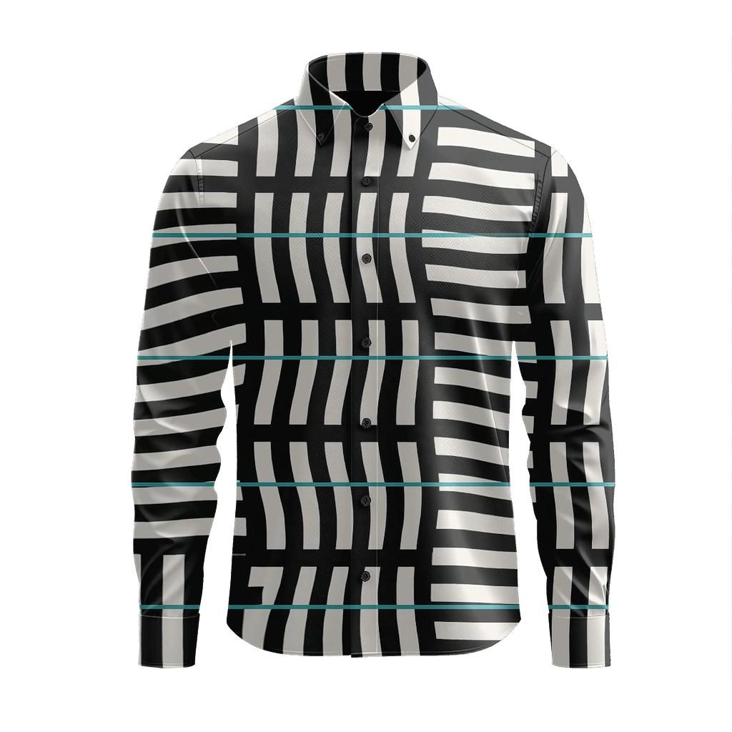 Moire Ribbon Grid premium long sleeve apparel