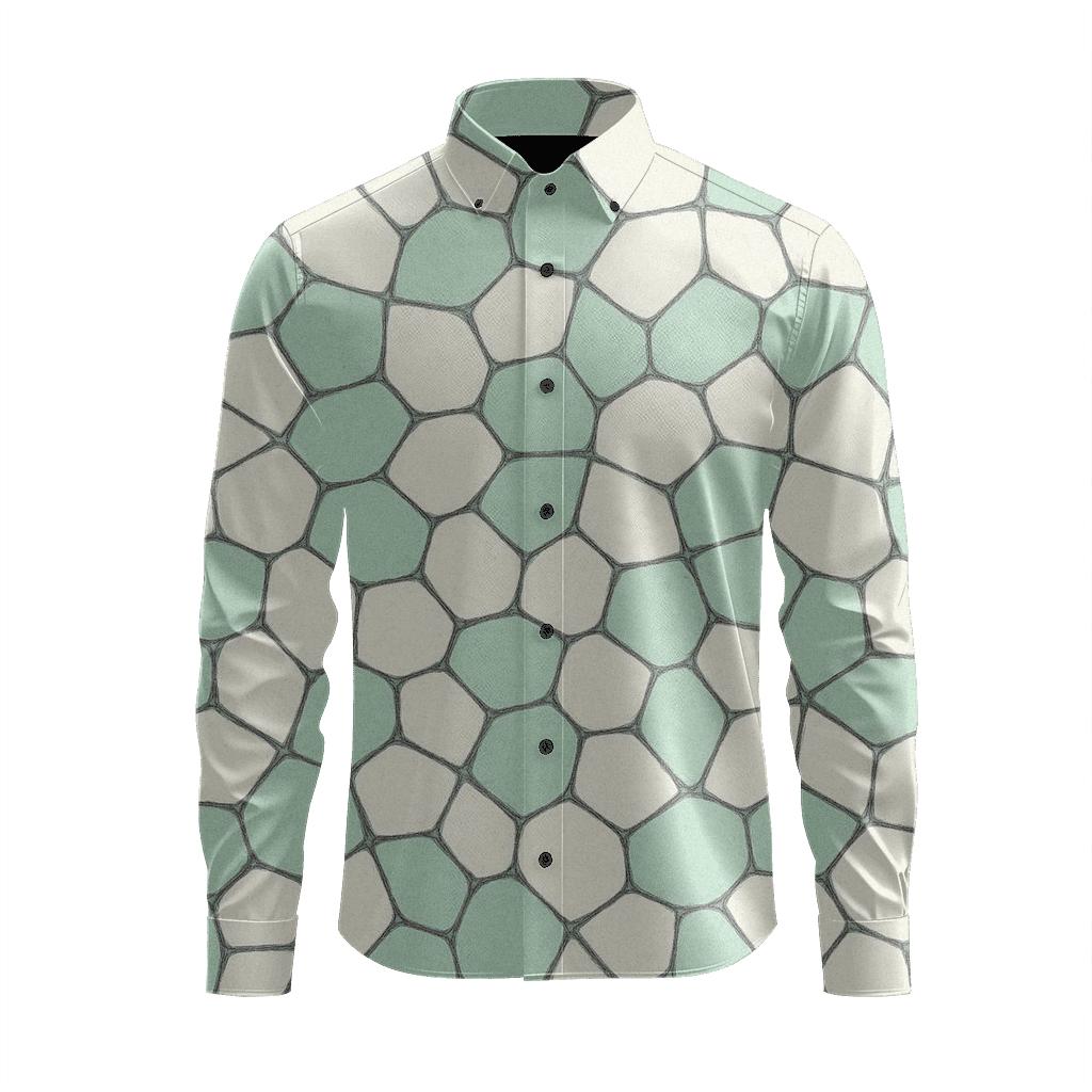 Cellular Voronoi Lace custom long sleeve shirts