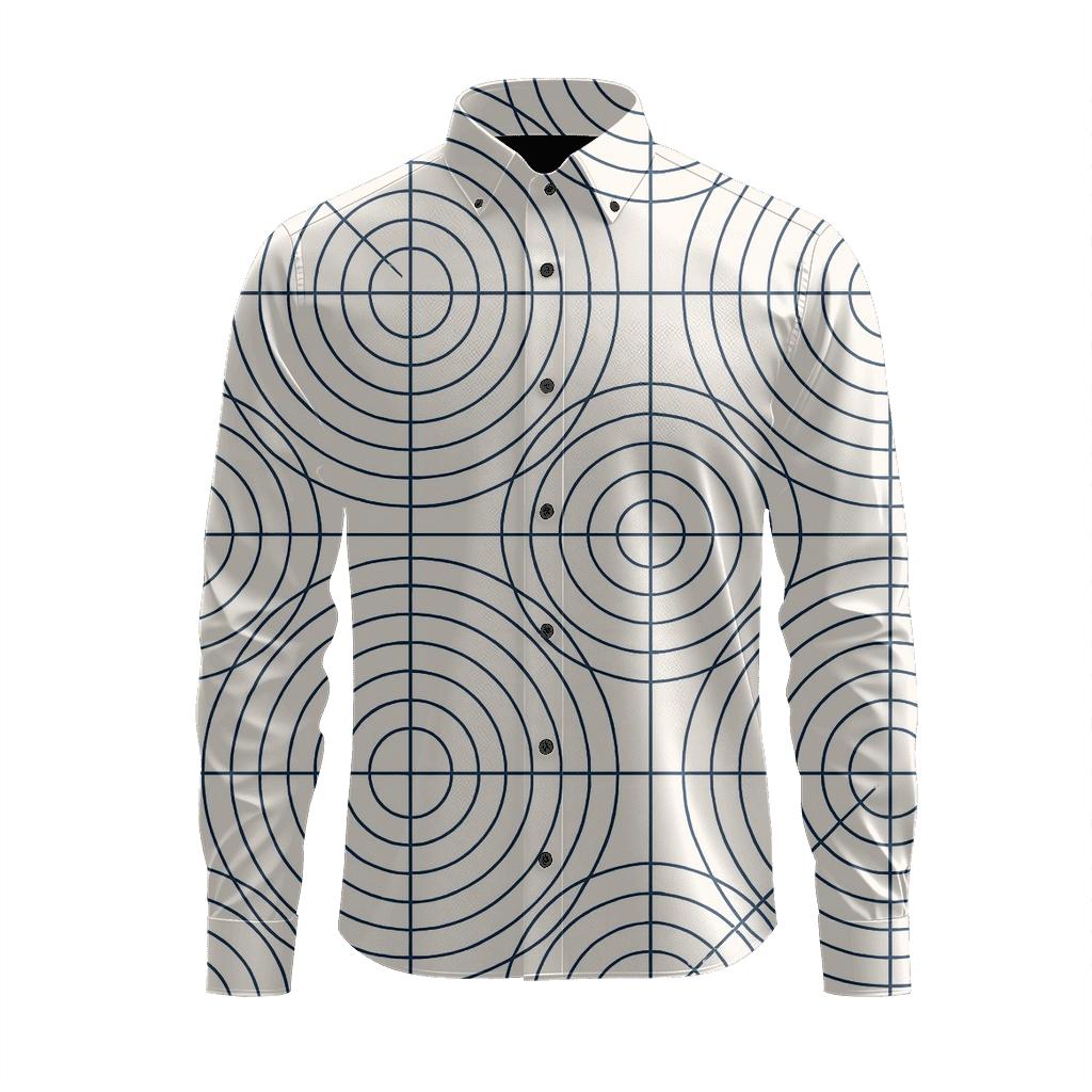 Orbital Line Lattice personalized cotton long sleeves