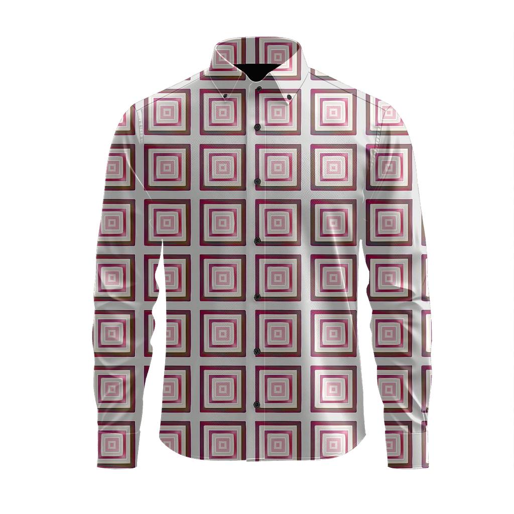 Concentric Grid Pulses designer printed long sleeve tops