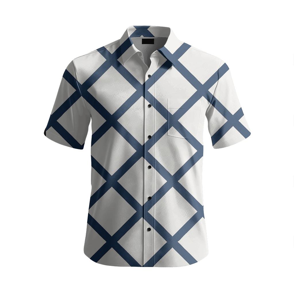 Diagonal Lattice Cascade stylish fitted short sleeve tees