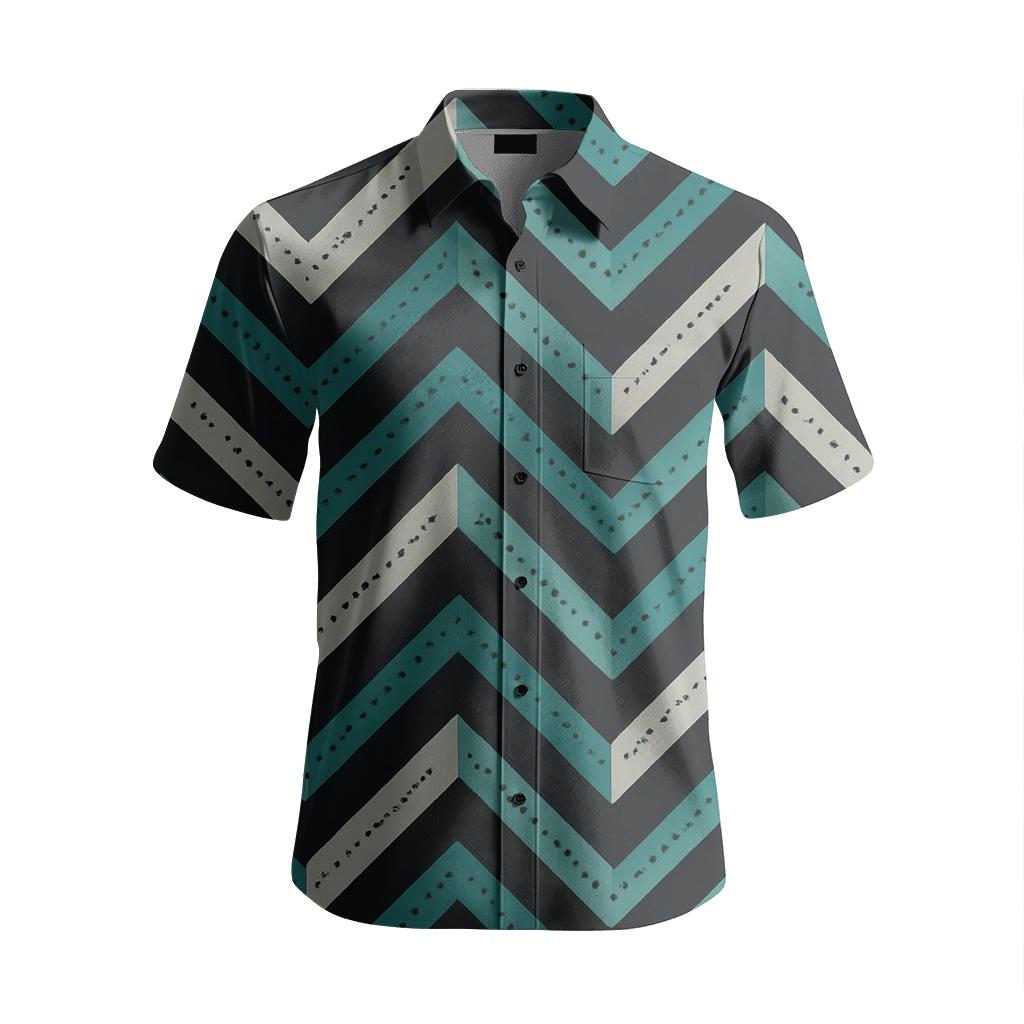 Galactic Chevron Cascade soft fabric short sleeve shirts