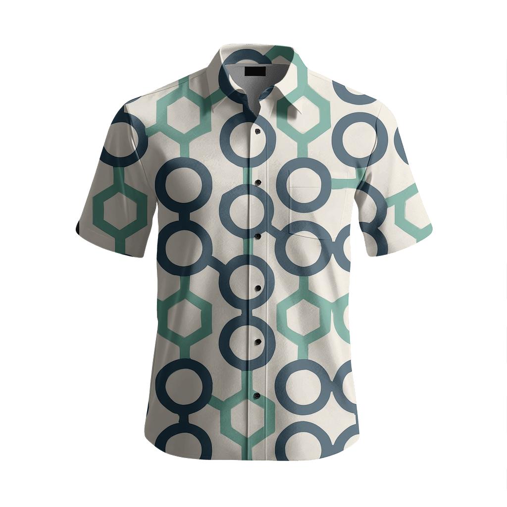 Orbital Lattice Drift trendy crew neck short sleeves