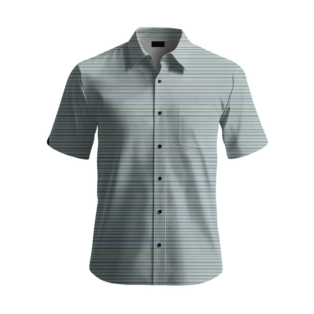 Linear Noise Striation soft fabric short sleeve shirts
