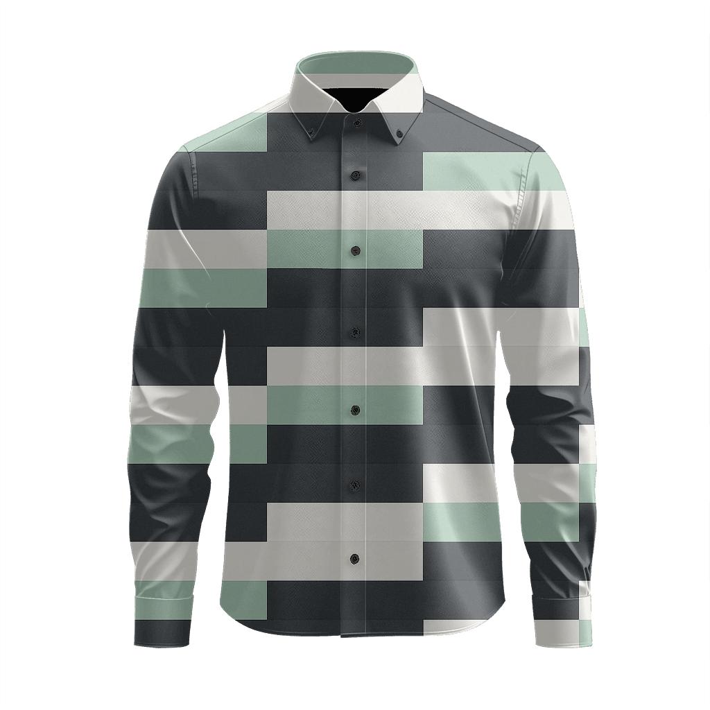 Staggered Stripe Circuit stylish fitted long sleeve tees