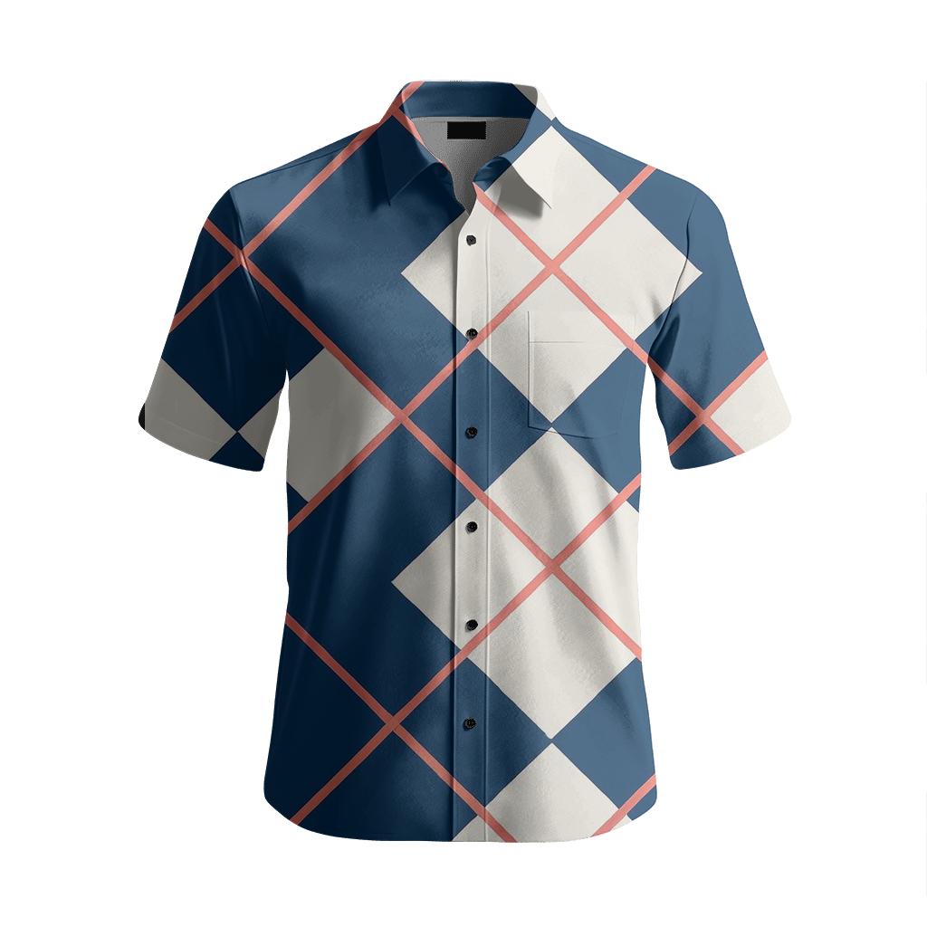 Diagonal Lattice Pulse designer printed short sleeve tops