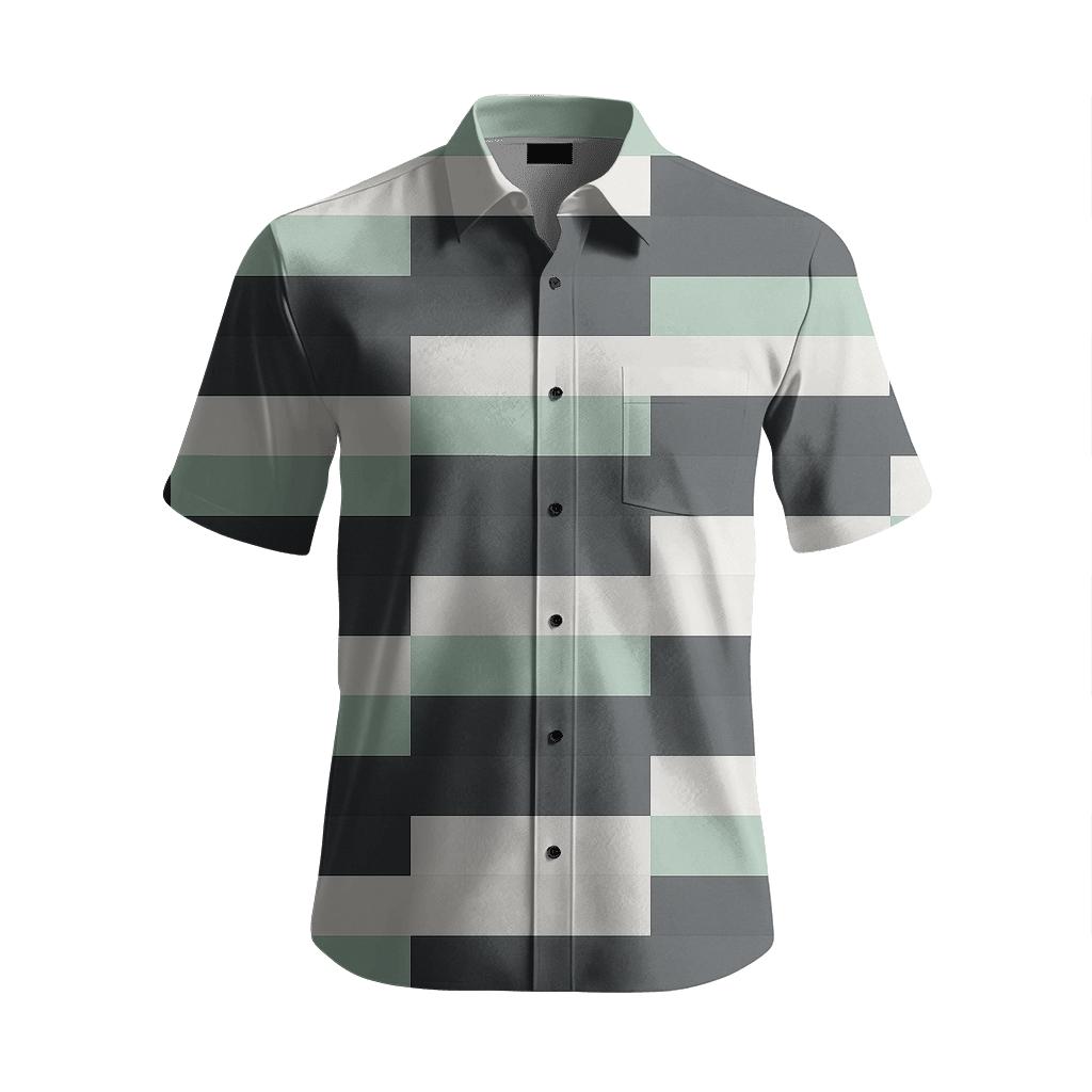Staggered Stripe Circuit unique graphic short sleeve shirts
