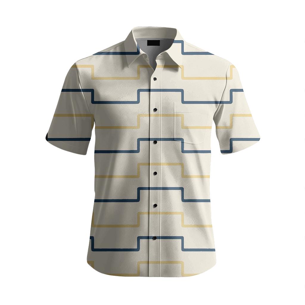 Linear Wave Register unique graphic short sleeve shirts