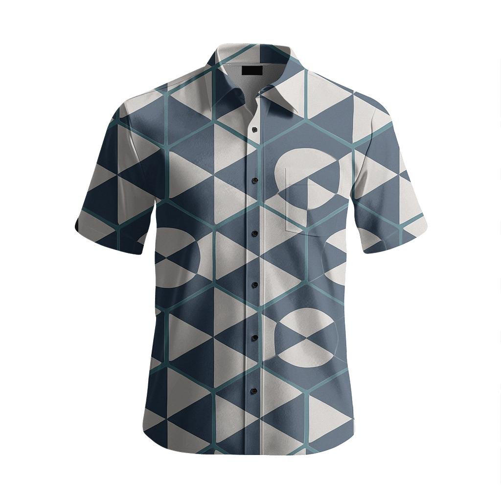 Hex Lattice Pulse stylish fitted short sleeve tees