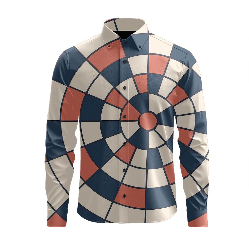 Radial Segment Array stylish fitted long sleeve tees