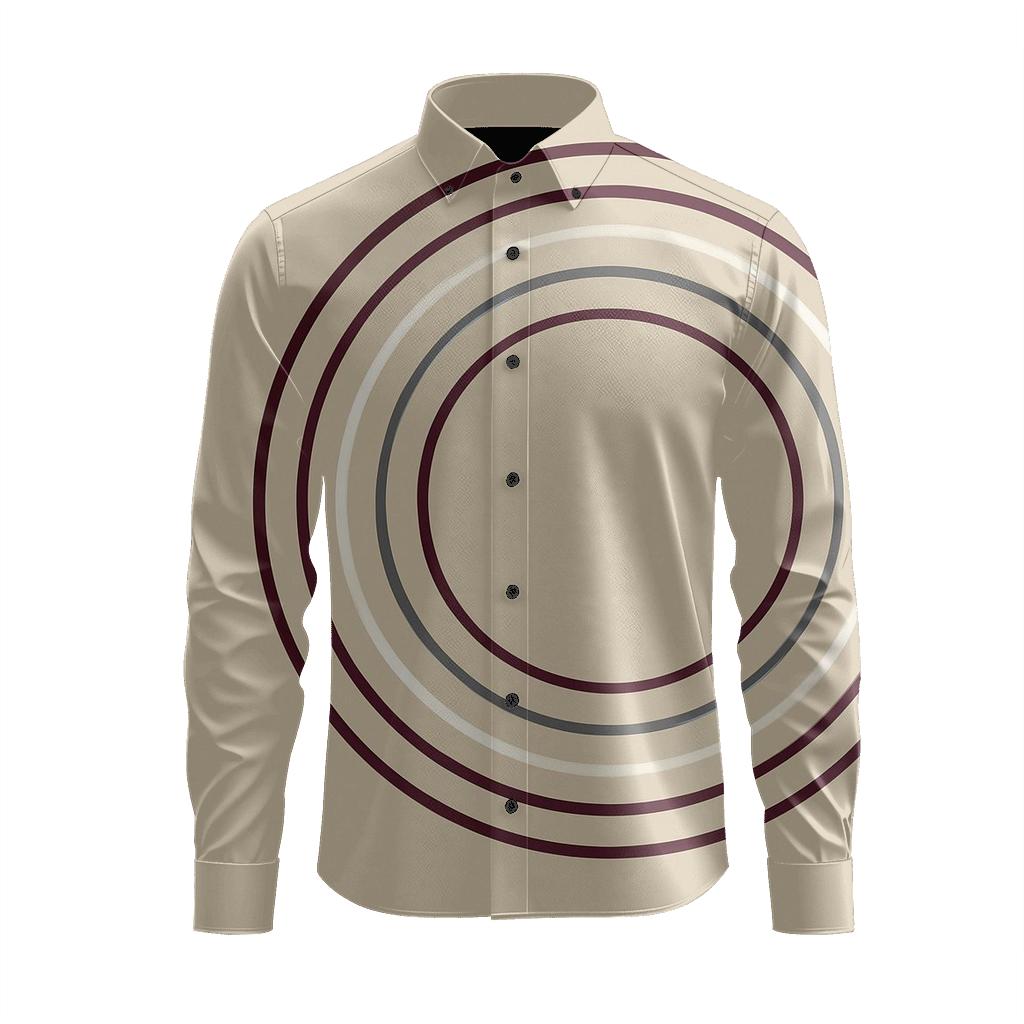 Concentric Line Register designer printed long sleeve tops