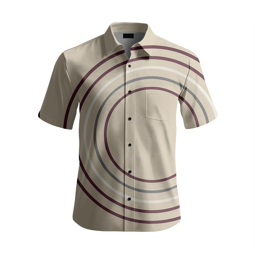 Concentric Line Register comfortable cotton short sleeves