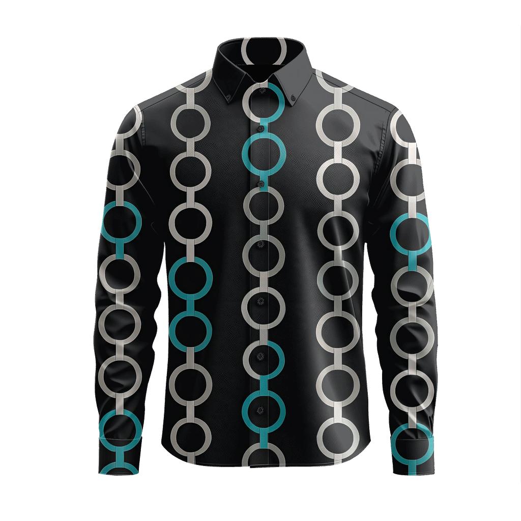 Orbit Chain Cascade designer printed long sleeve tops