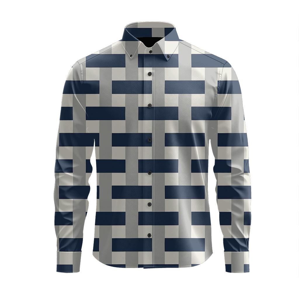 Parallel Offset Lattice stylish fitted long sleeve tees