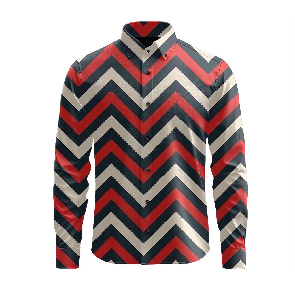 Phase Chevron Sequence soft fabric long sleeve shirts