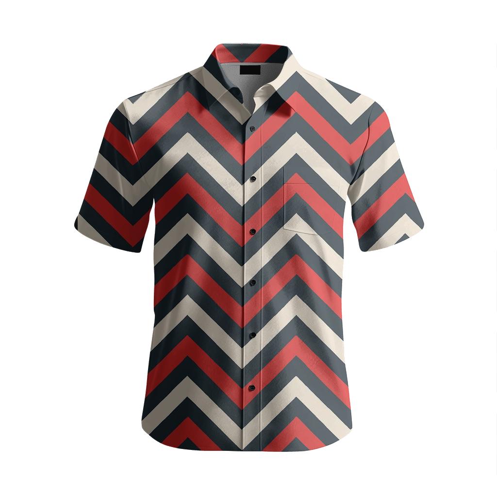 Phase Chevron Sequence comfortable cotton short sleeves