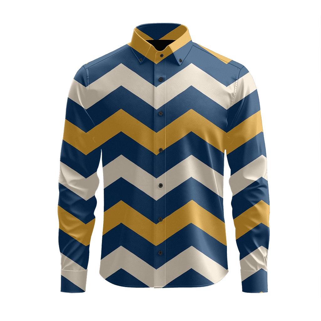 Chevron Phase Bands stylish fitted long sleeve tees
