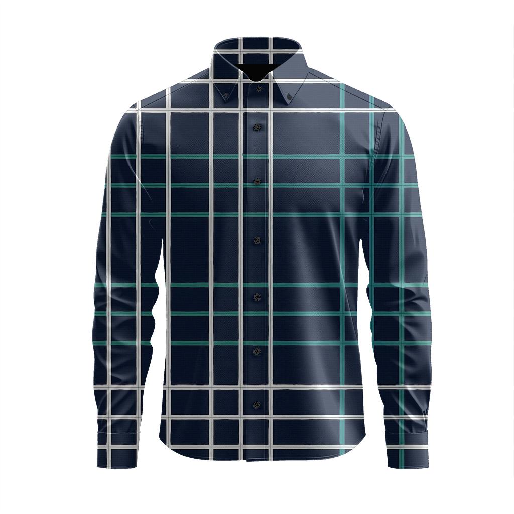 Orbital Grid Interference stylish fitted long sleeve tees