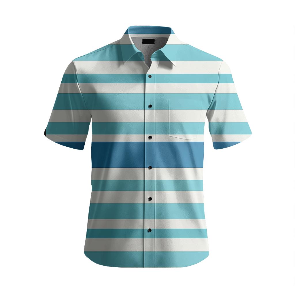 Linear Ripple Sequence designer printed short sleeve tops