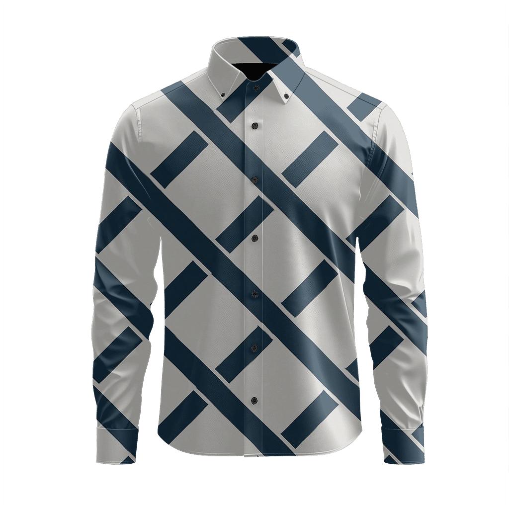 Diagonal Lattice Drift comfortable casual long sleeves