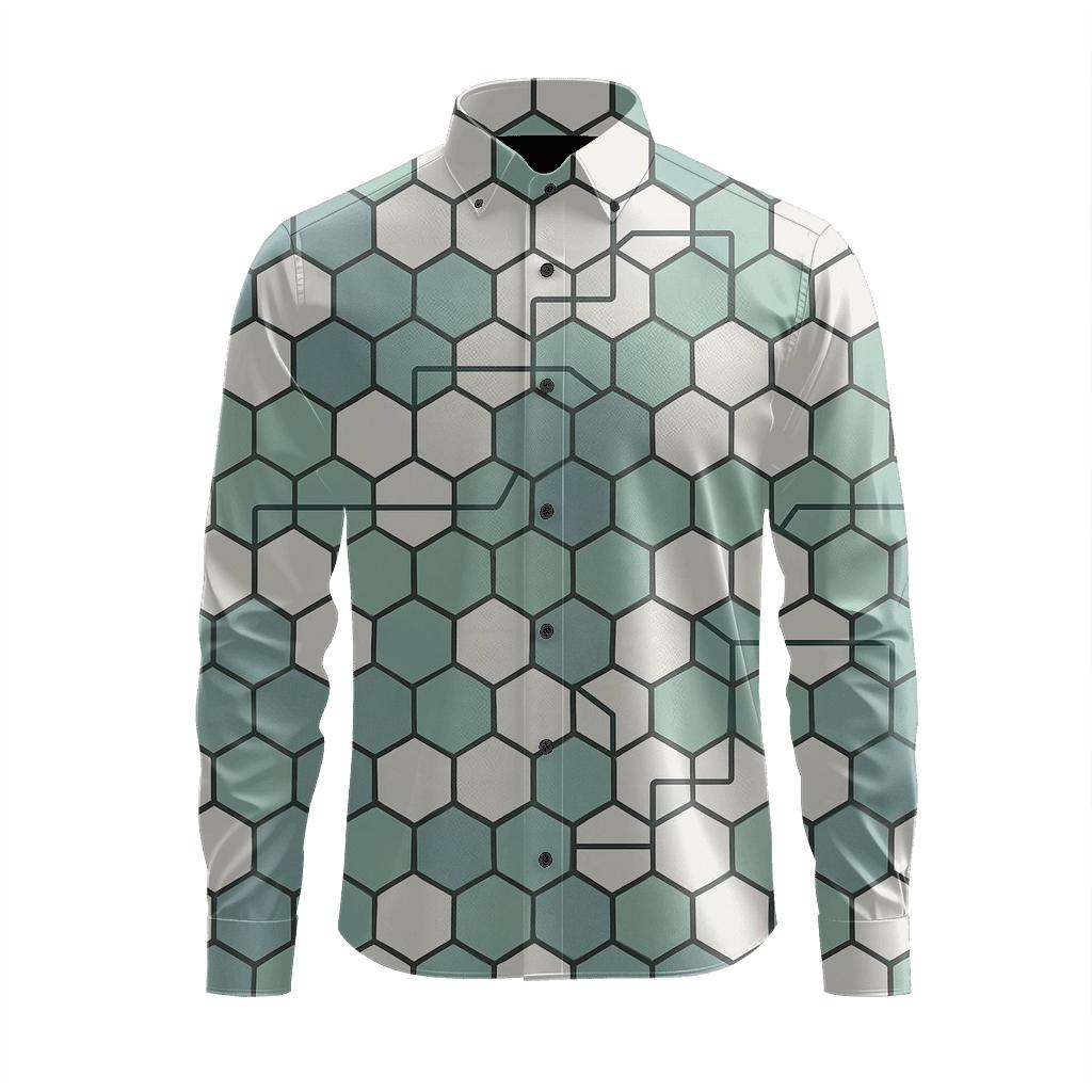 Hex Pixel Circuit comfortable casual long sleeves