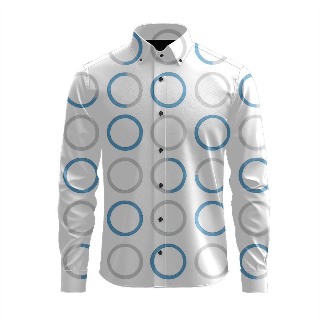 Orbital Ring Grid soft fabric long sleeve shirts