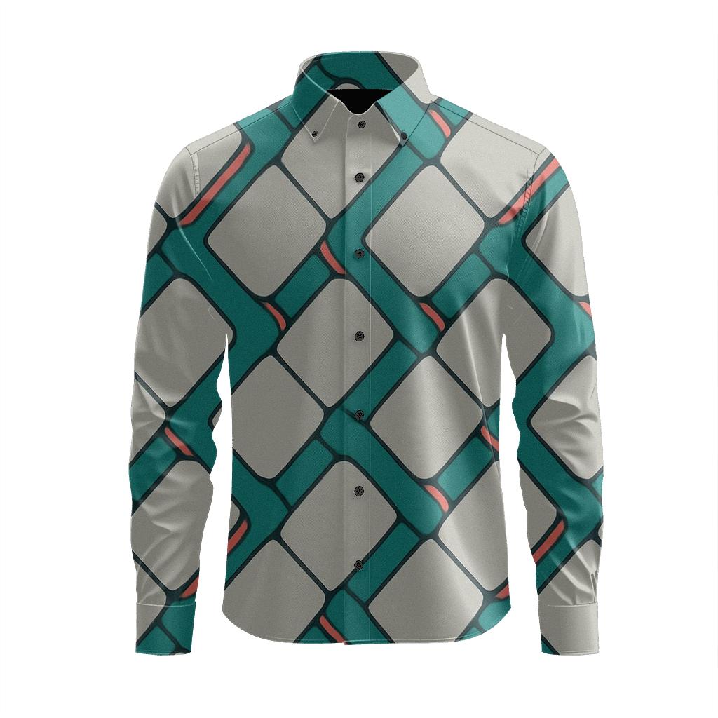 Offset Rhombus Chainwork comfortable casual long sleeves