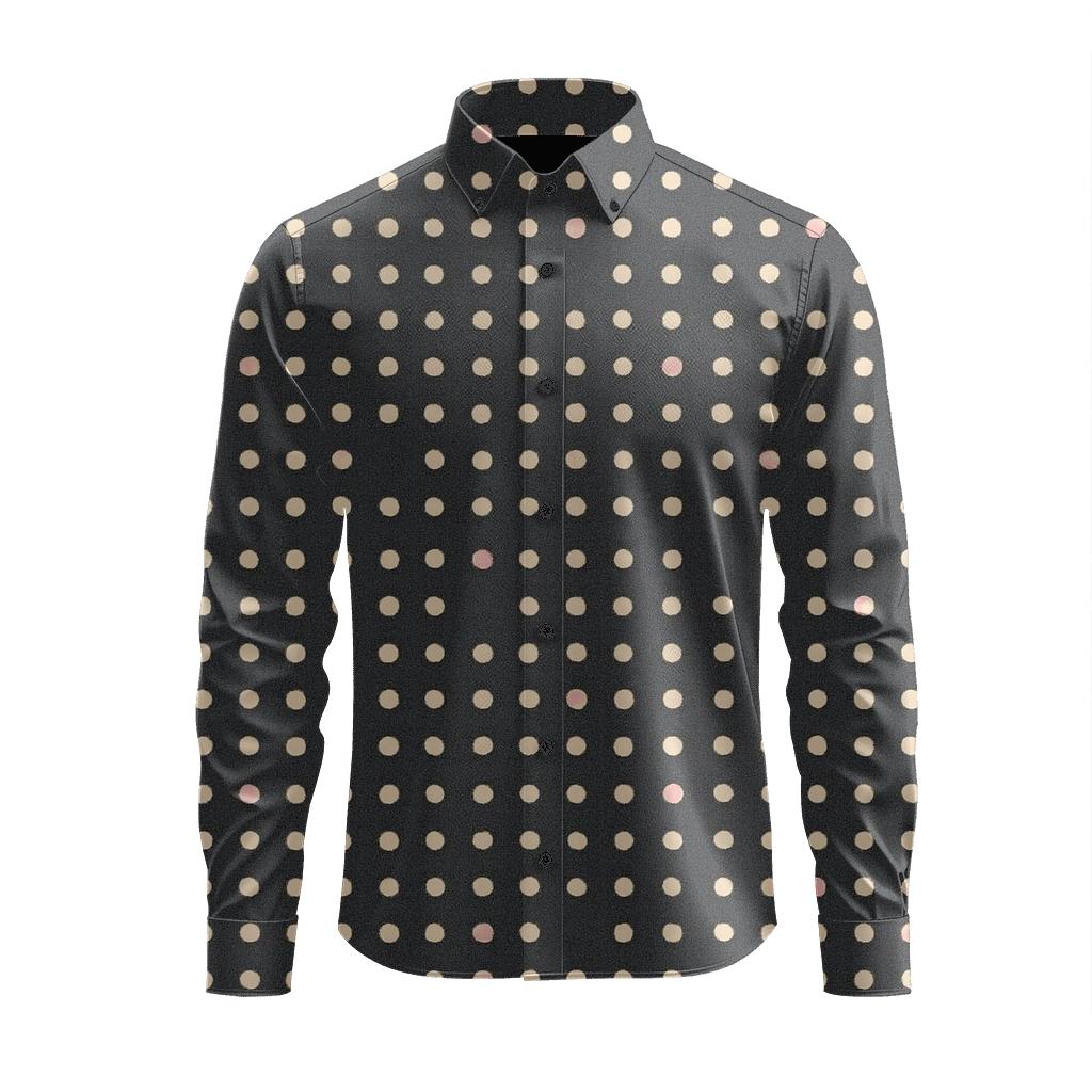 Micro Dot Scatter Matrix comfortable casual long sleeves