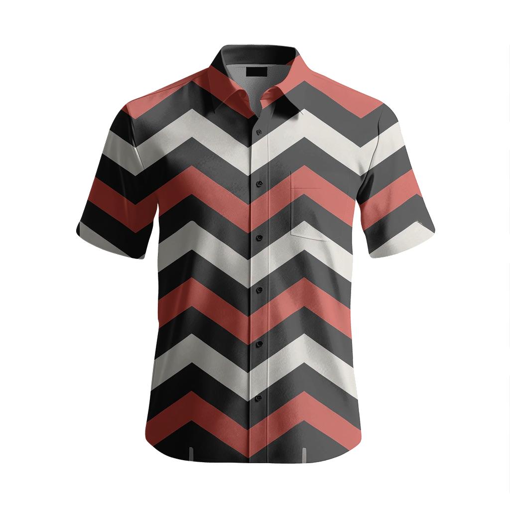 Chevron Pulse Bands stylish fitted short sleeve tees