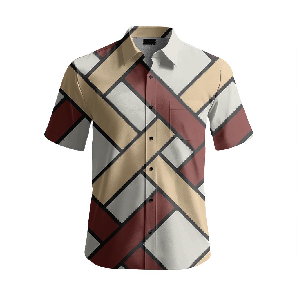 Interlock Band Braided Grid custom short sleeve shirts