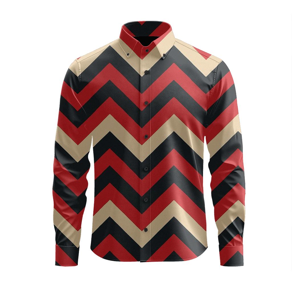 Chevron Pulse Register designer printed long sleeve tops
