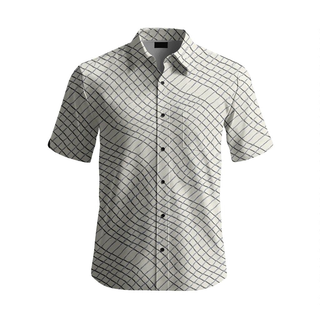 Moire Lattice Drift custom short sleeve shirts