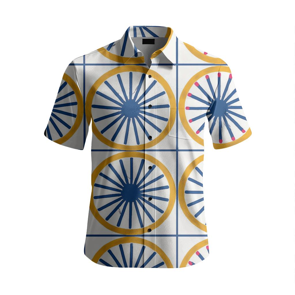 Radial Spoke Tile Carousel custom short sleeve shirts