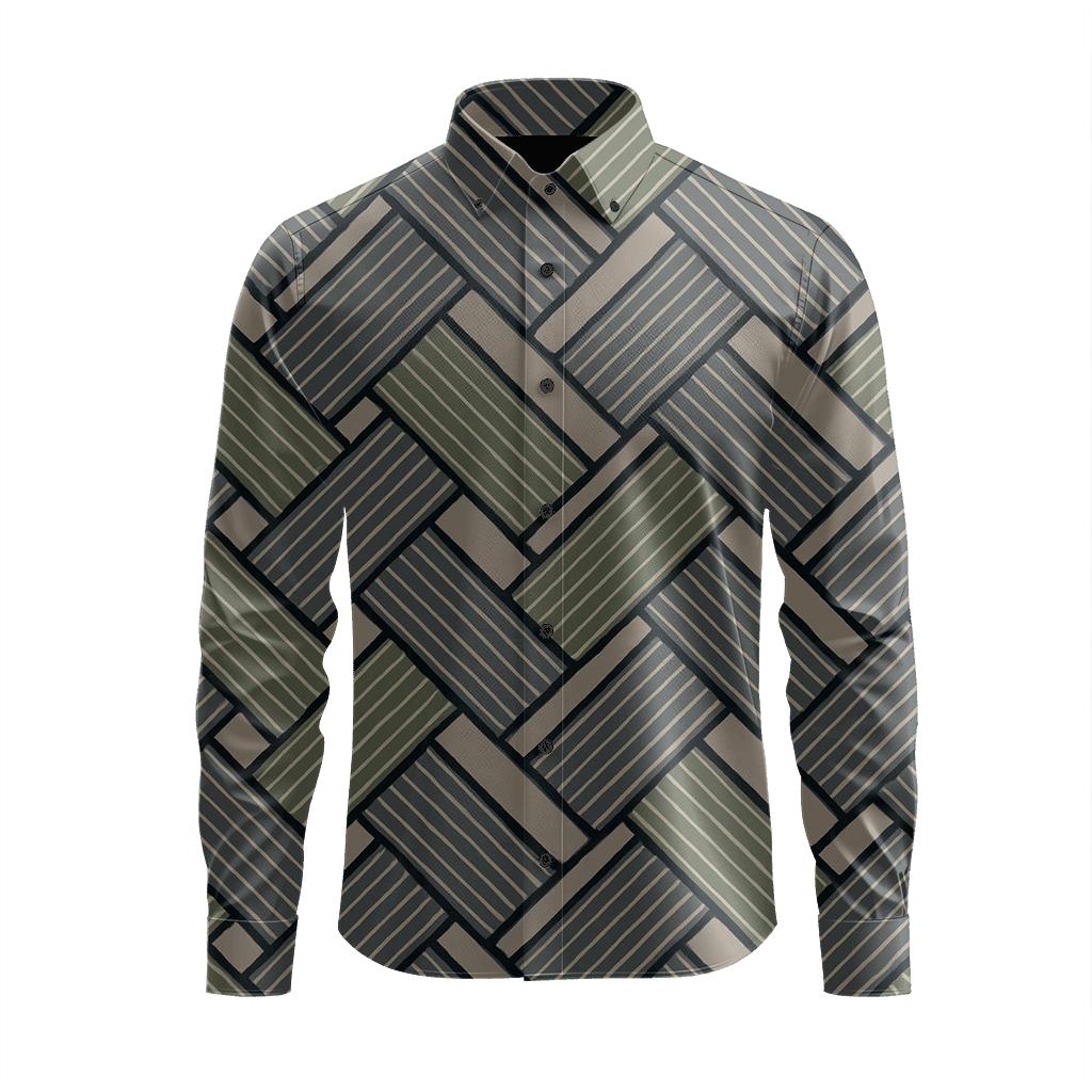 Interlock Ribbon Herringbone designer printed long sleeve tops