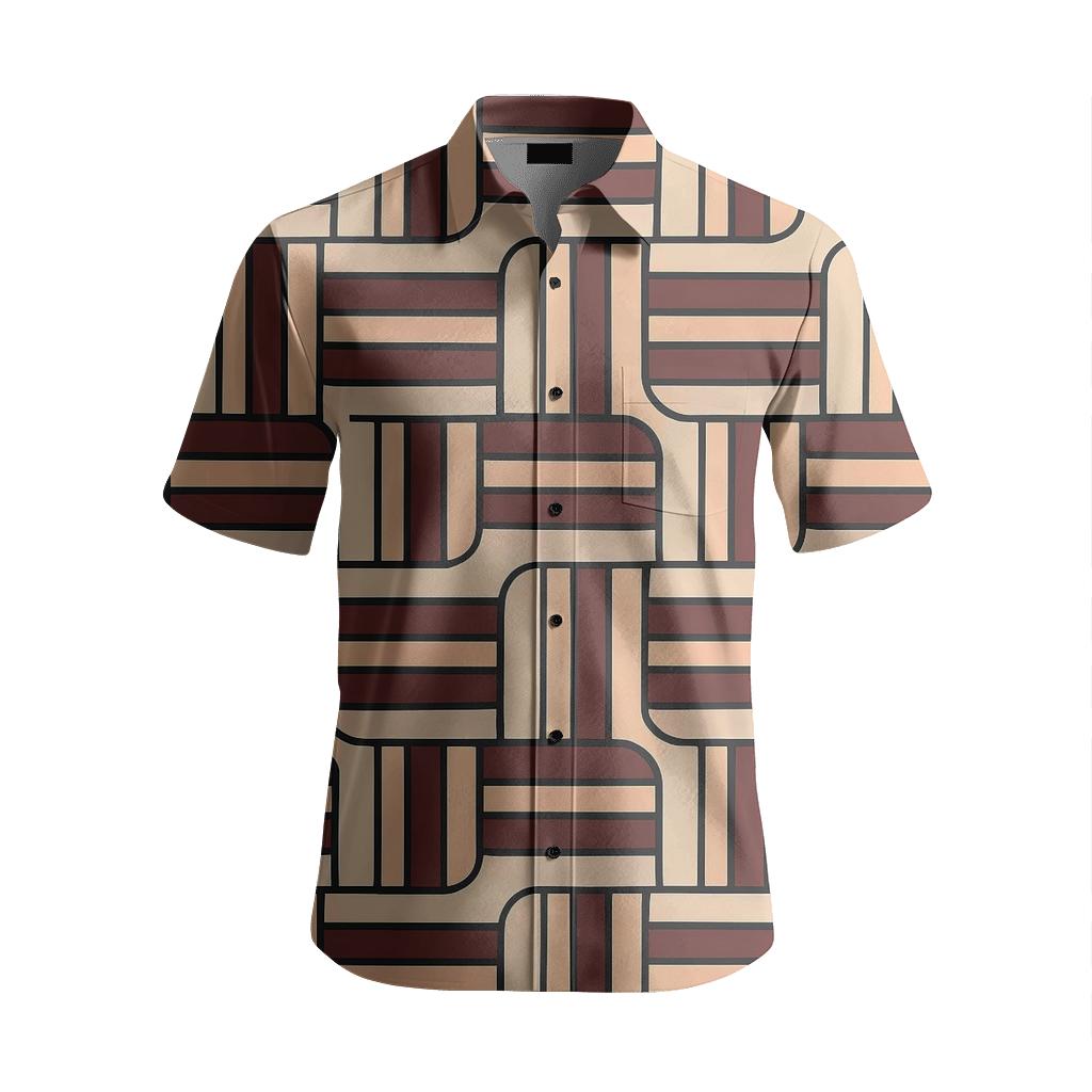 Offset Brick Ribbon Weave premium short sleeve apparel