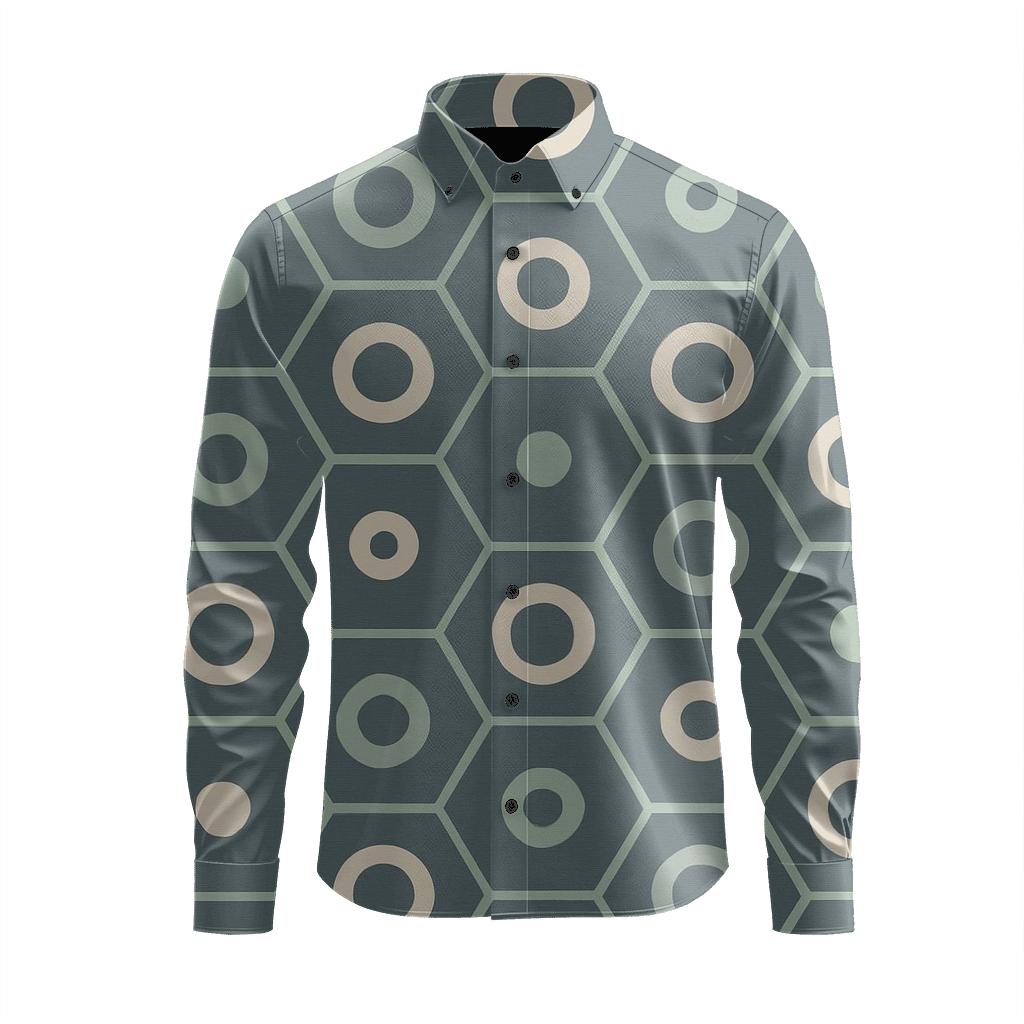 Hex Tile Aperture Map personalized cotton long sleeves